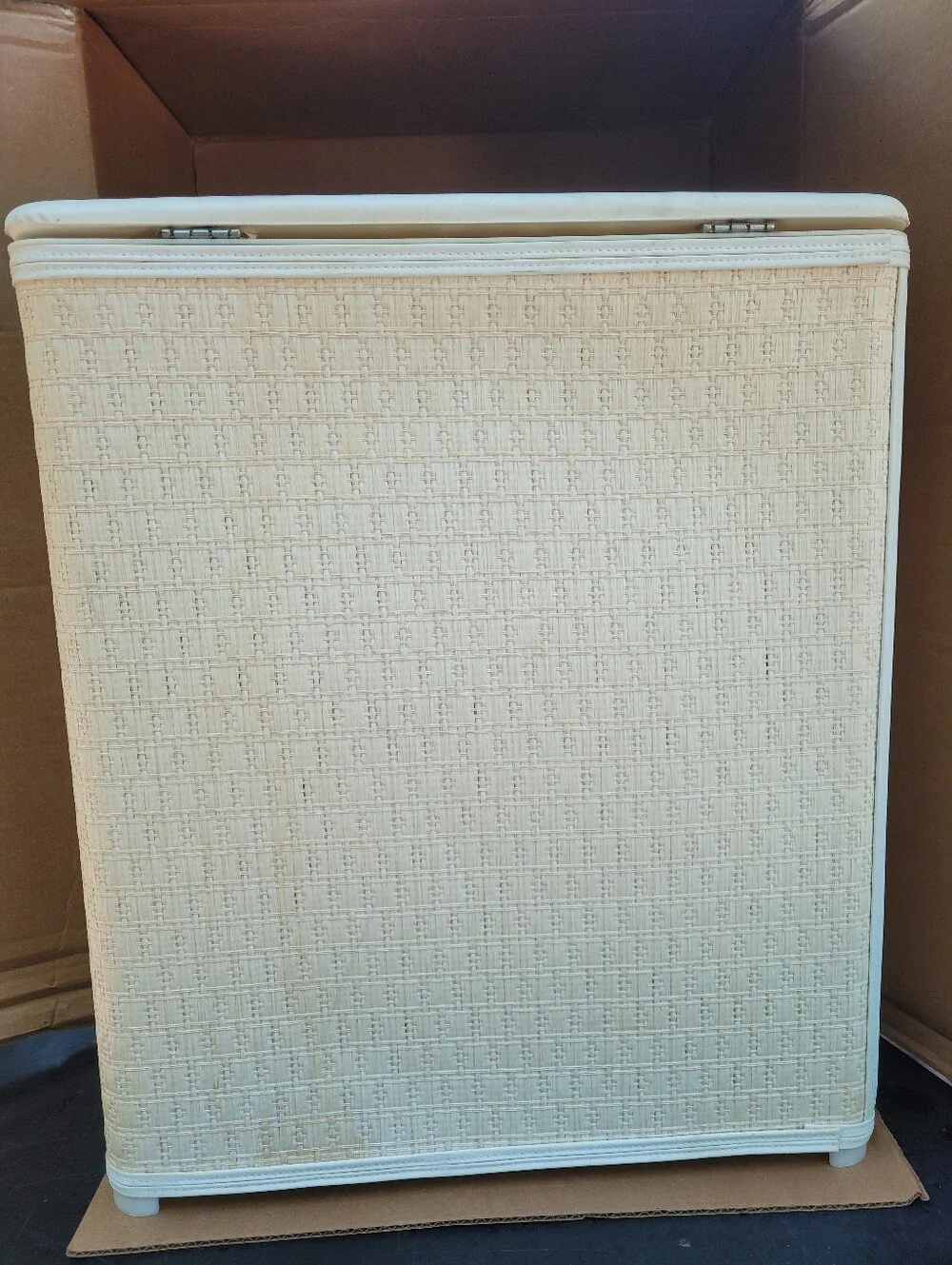 Vintage Clothes Laundry Hamper Padded Top Cottagecore